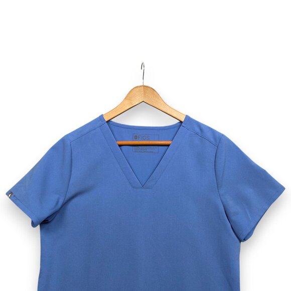 Figs Casma Three Pocket Scrub Top Womens Small Blue FW1100‎ - Picture 2 of 9